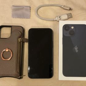 iphone13 mini 128G ミッドナイト SIMフリー(ケース付き)