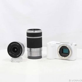 〔中古〕SONY(ソニー) VLOGCAM ZV-E10 II ダブルズームレンズキット ホワイト ZV-E10M2X W〔262-ud〕