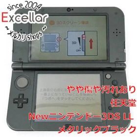 [bn:11] 任天堂 Newニンテンドー3DS LL メタリックブラック 本体のみ 本体・液晶画面いたみ