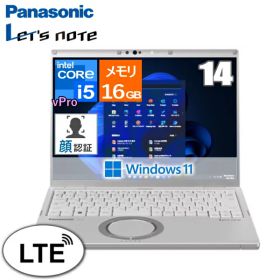 【LTE対応/メモリ16GB/顔認証】ノートパソコン 14型 CF-FV4 パナソニック CF-FV4RFAAS Windows 11 Pro QHD Core i5 メモリ 16GB SSD 256GB Wi-Fi6E webカメラ CFFV4RFAAS Let'snote レッツ ノート コンパクト Let's note モバイルPC ノートPC Panasonic LTE