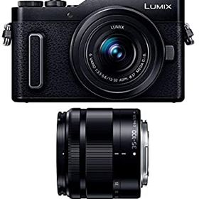 【中古】(非常に良い)パナソニック ミラーレス一眼カメラ ルミックス GF10 ダブルレンズキット 標準ズームレンズ/望遠ズームレンズ付属 ブラック DC-GF10WA-K