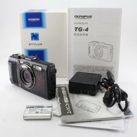 【中古】OLYMPUS デジタルカメラ STYLUS TG-4 Tough ブラック 1600万画素CMOS F2.0 15m 防水