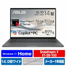 ASUS ノートパソコン Zenbook SORA アイスランドグレー UX3407QA-PU16548GR [UX3407QAPU16548GR]【RNH】