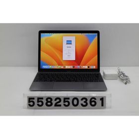 ノートパソコン Apple MacBook Retina 12in 2017 A1534 スペースグレイ Core m3 7Y32 1.2GHz/8GB/256GB(SSD)/12W/WQXGA(2304x1440)