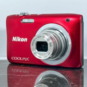 ニコン(Nikon)の【美品】Nikon COOLPIX A100 レッド②(コンパクトデジタルカメラ)