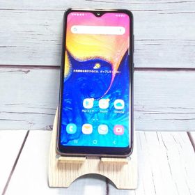 au Galaxy A20 SCV46 Black 本体 白ロム SIMロック解除済み SIMフリー B714694