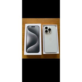 アップル(Apple)の[超美品] Apple iPhone15Pro 256gb ホワイトチタニウム(スマートフォン本体)
