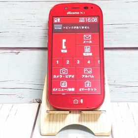 docomo 富士通 F-06F らくらくスマートフォン3 レッド 本体 白ロム B942030