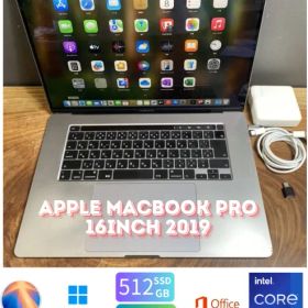 新品バッテリー/GPU搭載］Apple MacBook Pro 16inch 2019/Core i9 2.4GHz/64GB/SSD512GB/Windows11/Office 2024/435