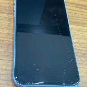 iPhoneXR 128GB ブルー 画面・背面割れあり