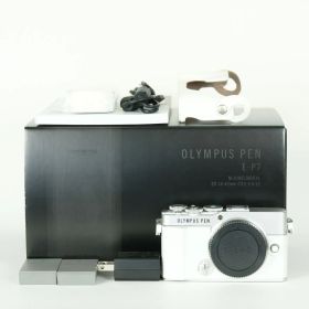 [美品 | シャッター数24,320回｜バッテリー2個・レザーケース付] OLYMPUS PEN E-P7 [ボディ ホワイト] | マイクロフォーサーズマウント