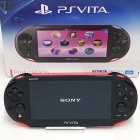 【中古品】SONY PlayStation VITA / PCH-2000 / ピンク/ブラック / Wi-Fiモデル / 箱・取説あり / 通電確認済 / キズ・汚れ / 液晶一部に黄ばみ / プレステ
