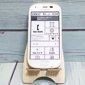 docomo 富士通 F-04J らくらくスマートフォン4 ホワイト 白色 WHITE 本体 白ロム SIMロック解除済み SIMフリー B907801