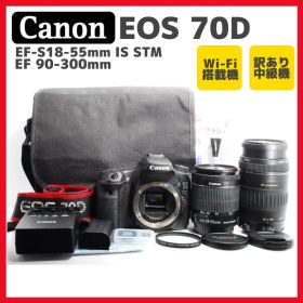 Canon EOS 70D✨Wi-Fi 液晶反転不可 一眼レフカメラ Wレンズ
