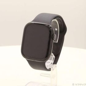 〔中古〕Apple(アップル) Apple Watch Series 10 GPS 46mm ジェットブラックアルミニウムケース ブラックスポーツバンド〔348-ud〕