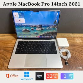 ［美品］Apple MacBook Pro（14インチ, 2021）/ Apple M1 Pro / メモリ32GB / SSD 1TB / Windows 11 / Office 2024 / Ri629