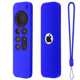 【並行輸入品】 Apple TV 4K Siri Remote 2021 用シリコンカバー、Apple 4K Siri Remote 第 2 世代用ケース (ブルー