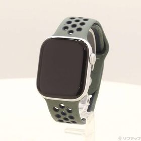 〔中古〕Apple(アップル) Apple Watch Series 10 GPS 42mm シルバーアルミニウムケース カーゴカーキNikeスポーツバンド〔352-ud〕