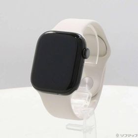 〔中古〕Apple(アップル) Apple Watch Series 10 GPS 42mm ジェットブラックアルミニウムケース スターライトスポーツバンド〔349-ud〕