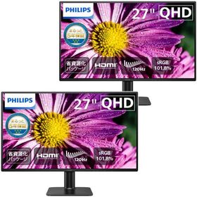 PHILIPS フィリップス お買い得2台セット 27E2N2500/11 IPSパネル QHD27型液晶ディスプレイ 5年間フル保証
