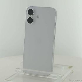 〔中古〕au iPhone16 128GB ホワイト MYDR3J／A SIMフリー 〔ネットワーク利用制限▲〕〔258-ud〕