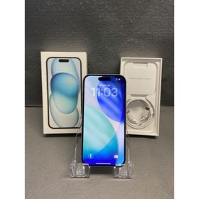 アイフォーン(iPhone)の超美品 国内版 SIMフリー iPhone15 256GB ブルー色 (スマートフォン本体)