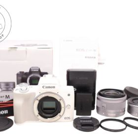 極上品⭐︎Canon EOS Kiss M EF-M 15-45mm EF-M 22mm ダブルレンズキット 極上品 ##z9816-18