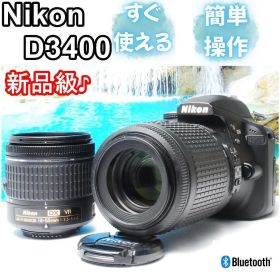 【新品級】Nikon D3400 Wレンズセット 初心者おすすめ♪ スマホ転送