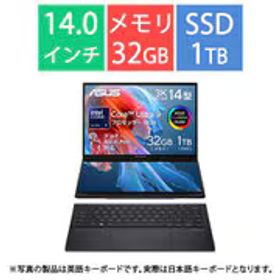 エイスース ASUS ノートパソコン/ASUS Zenbook Duo OLED/14型×2/Core Ultra 9 プロセッサー 185H/メモリ 32GB/SSD 1TB/Windows 11 Home/Office Home and Business 2021/インクウェルグレー UX8406MA-U9321WS