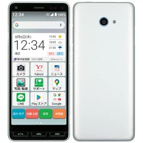 【中古】A+ランク【未使用に近い】 SIMフリー A001KC Y!mobile かんたんスマホ2 シルバー 利用制限▲(赤ロム永久保証) 送料無料