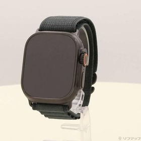 〔中古〕Apple(アップル) 〔展示品〕 Apple Watch Ultra 2 GPS + Cellular 49mm ブラックチタニウムケース ダークグリーンアルパインループ〔269-ud〕