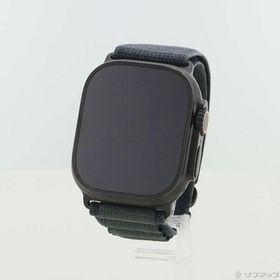 〔中古〕Apple(アップル) 〔展示品〕 Apple Watch Ultra 2 GPS + Cellular 49mm ブラックチタニウムケース ダークグリーンアルパインループ〔196-ud〕