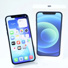 【液晶美品】au SIMフリーiPhone12 128GB ブル