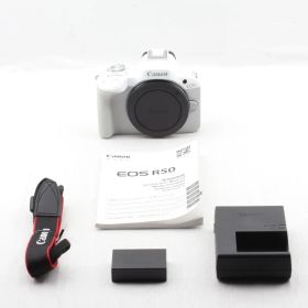 【ほぼ新品】Canon キャノン ミラーレス一眼カメラ EOS R50 ボディホワイトJS129-00942