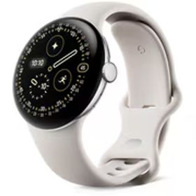 Google グーグル Google Pixel Watch 4 （Wi-Fiモデル） 41mm Polished Silver アルミケース / Porcelain アクティブ バンド GA10830-US
