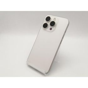 【中古】Apple 楽天モバイル 【SIMフリー】 iPhone 15 Pro 256GB ホワイトチタニウム MTUD3J/A【広島本通】保証期間１ヶ月【ランクC】