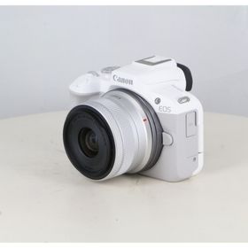 キヤノン(Canon)の【中古】(キヤノン) Canon EOSR50+R18-45 IS STM レンズキット ホワイト(コンパクトデジタルカメラ)