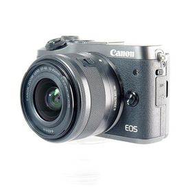 キヤノン(Canon)の【中古】(キヤノン) Canon EOS M6/EF-M15-45 IS STM キツト ブラツク(コンパクトデジタルカメラ)