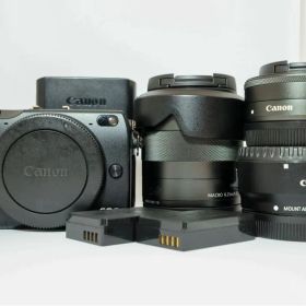 【レンズ付】Canon EOS M2、レンズ2本、アダブター