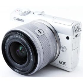 キヤノン ミラーレス一眼 CANON EOS M10 レンズキット ホワイト 中古 Wi-Fi搭載 新品SDカード付き 届いてすぐに使える スマホに送れる 動画撮影 長期保証