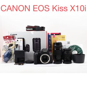 キヤノン(Canon)の保証付/CANON EOS Kiss X10i標準＆望遠ダブルレンズセット(デジタル一眼)