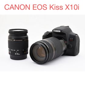 キヤノン(Canon)の保証付き/CANON EOS Kiss X10i標準&望遠ダブルレンズセット(デジタル一眼)