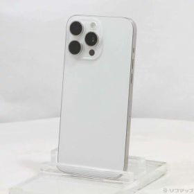 【中古】Apple(アップル) iPhone15 Pro Max 256GB ホワイトチタニウム MU6Q3J／A SIMフリー 【377-ud】