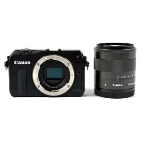 キヤノン Canon EOS M EF-M 18-55 IS STM レンズキット ブラック デジタル ミラーレス 一眼カメラ 中古