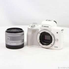 〔中古〕Canon(キヤノン) EOS Kiss M2 EF-M15-45 IS STM レンズキット ホワイト〔305-ud〕