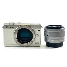 キヤノン Canon EOS M100 EF-M 15-45 IS STM レンズキット ホワイト デジタル ミラーレス 一眼カメラ 中古