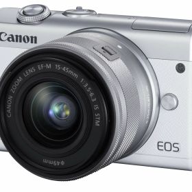 【中古】【非常に良い】Canon ミラーレス一眼カメラ EOS M200 標準ズームキット ホワイト EOSM200WH-1545ISSTMLK