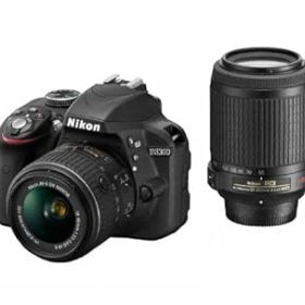 【中古】［非常に良い］Nikon デジタル一眼レフカメラ D3300 ダブルズームキット ブラック D3300WZBK