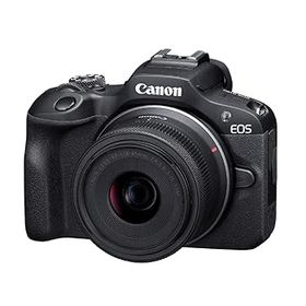 【中古】［非常に良い］Canon ミラーレス一眼カメラ EOS R100 標準ズームレンズキット(RF-S18-45) ブラック/APS-C/約356g EOSR100-1845ISSTMLK