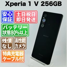 バッテリー良好 Xperia 1 Ⅴ SO-51D 256GB ブラック SIMフリー(simロック解除済) 白ロム 中古 本体 動作確認済 【最短送料無料】A-1044